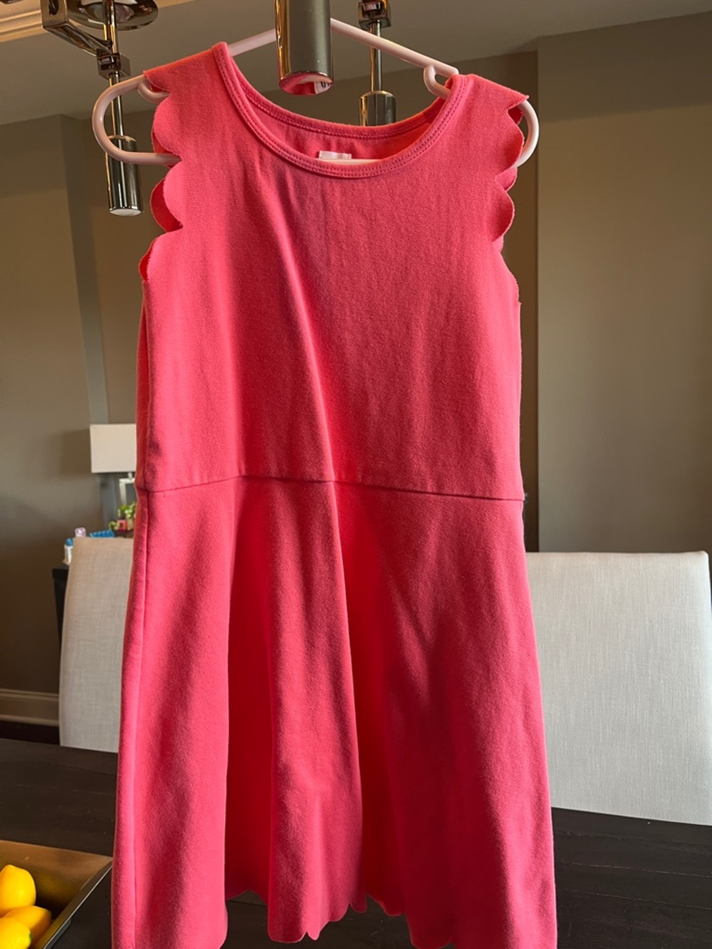 GAP Bright Pink Scallop Sleeve A-Line Dress